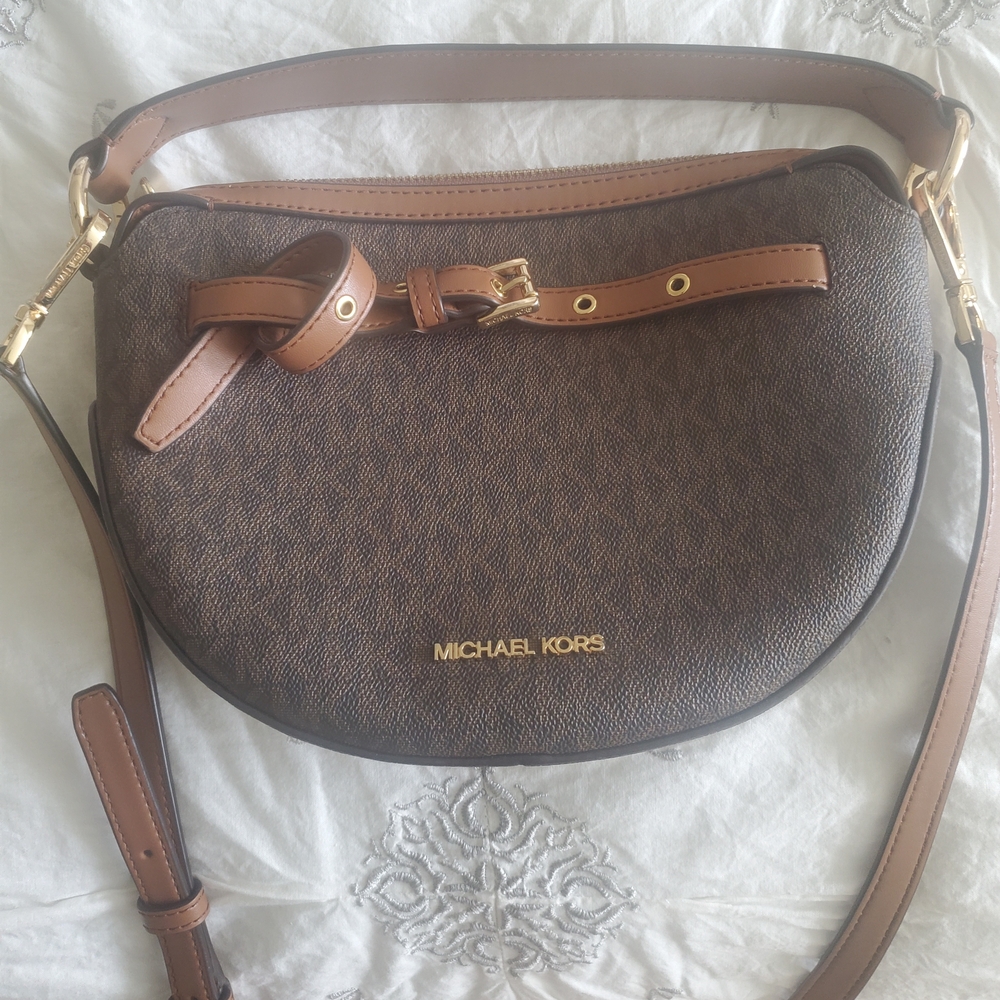 MICHAEL KORS Brown Crossbody Bag, adjustable shoulder strap